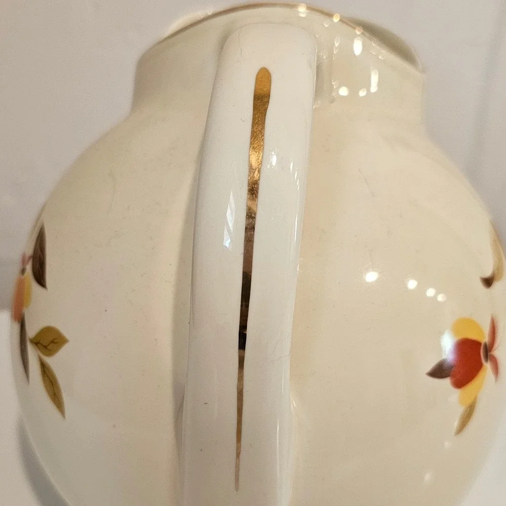 Hall's Superior Autumn Leaf Pitcher Jewel Tea Mary Dunbar Vintage Ceramic MCM